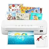 NAHKZNY Laminiergerät A4 A5 A6 Laminierset inkl 15 Hüllen mit Anti Stau Technologie 2 Walzen System Laminiermaschine für Fotos Dokumente Schule Büro Zuhause Schnelles Reibungsloses Laminieren