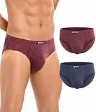 CAOZITOU 2er Pack Merino Unterwäsche Herren Slip 100% Merinowolle Unterhosen Männer Sport