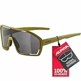 ALPINA BONFIRE - Beschlagfreie, Vielseitig Einsetzbare Sport- & Fahrradbrille Mit 100% UV-Schutz Für Erwachsene, olive matt, One Size