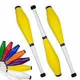 Juggle Dream Trainer Street Jonglierkeulen 3er Set Tolle Trainerkeule - Jonglierset für Anfänger und Fortgeschrittene Jongleure (Gelb)