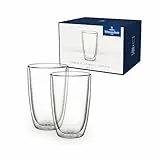 Villeroy & Boch - Artesano Hot & Cold Beverages Doppelwandige Gläser Set 2 teilig, Latte Macchiato, Cappuccino Tassen, Kaffeebecher, Becher, Heißgetränkebecher, Teetassen, Glastassen, Borosilikatglas