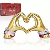 DOVDOV Gold Geste Statuen und Skulpturen, Gold Room Home Dekoration, Moderne Liebe dekorative Statuen für Couchtisch Wohnzimmer Schlafzimmer Bücherregal Büro Raumdekoration Figuren.