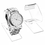 2 Stück Transparenter Uhrenständer Uhrenhalter Watch Holder Watch Stand Uhren Halterung Fester Uhrenständer Einzeluhrenhalter Acryl Armband Rack Halter Uhrengehäuse für Uhrendisplay Männer Frauen