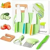 Kindermesser,8-teiliges Montessori Spielzeug Sets,Montessori Messer für Kinder messer ab 2 Jahren, Kindersicheres Lernmesser,küchenset, Kinder schneideset, Geschenk kleine Küchenhelfer(Krokodil）