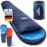 MOUNTREX Schlafsack Winter -10°C / +10°C - Warm & Leicht (1.5 kg) – Camping Outdoor Winterschlafsack Mumienschlafsack für Erwachsene Jugendliche - Kompaktes Packmaß (36x20cm) - Koppelbar