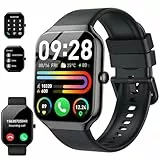Motast 2025 Smartwatch Damen Herren,1,96' Smart Watch, Telefonfunktion,115+ Sportmodi Schrittzähler Armbanduhr, Herzfrequenz/SpO2/Schlafmonitor Fitnessuhr, IP68 Wasserdicht Sportuhr für Android iOS