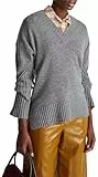 United Colors of Benetton Damen Maglia Scollo V M/L 1244d403a Pullover, grau, M