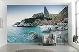 Komar Vlies Fototapete BEACH TALES | Tapete, XXL, Dekoration, Natur, Landschaft, Schlafzimmer, Wohnzimmer, Büro, Flur | Größe 450 x 280 cm (Breite x Höhe) | SHX9-007