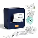 DETONGER P1 Bluetooth-Etikettendrucker mit wasserfesten 50 mm Breiten Etiketten, Aufladbar Etikettiergerät, geeignet für den Einsatz im Einzelhandel, im Büro, in Organisationen, Schulen und ZuHause