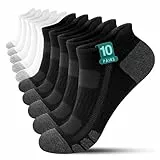 YouShow Sport Socken aus Baumwolle, 6 Paare, Anti-Blister Sportstrümpfe für Männer und Frauen, Sport Laufstrümpfe, 5 Weiß, 5 Schwarz, 18-20, 5 weiße 5 schwarz, 18-20, 5 Weiß 5 Schwarz, 18-20