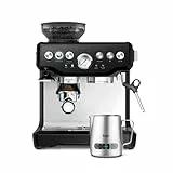 Sage - The Barista Express - Kaffeemaschine mit manuellem Milchaufschäumer & integriertem Mahlwerk - 16 Mahlgradeinstellungen, automatisches Mahlen, individueller Milchschaum - Schwarzer Trüffel