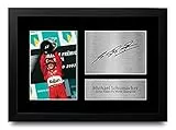 HWC Trading Michael Schumacher A4 Gerahmte Signiert Gedruckt Autogramme Bild Druck-Fotoanzeige Geschenk Für F1 Formel Eins Fans