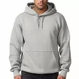 Smith & Solo Herren Kapuzenpullover – Sweatshirt Pullover Rundhals – Langarm – Slim – Fit – Training – Hoodie – Pulli – Hochwertige Baumwollmischung Männer, Graukapuze, L
