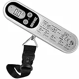 Duronic LS1014 Gepäckwaage, 50 kg digitale Kofferwaage, Hängewaage mit LCD und Tara Funktion, Fischwaage Digitalwaage Handwaage Waage, Option für Zielgewicht, Reisegepäckwaage Digitalwaage