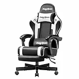 Riftracer Gaming Stuhl Chair Gamer Sessel - Ergonomischer Gamer Stuhl Höhenverstellbar Gepolstert Gamingstuhl mit Fußstütze Kopfstütze und Lordosenstütz PC Sessel