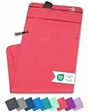 Fit-Flip Fitness Handtuch - mit Magnet und Reißverschluss Tasche - Gym Handtuch aus Mikrofaser für Sport und Fitness - Kompakt & Schnelltrocknend - Sporthandtuch Fitnessstudio - Koralle - 130x48cm