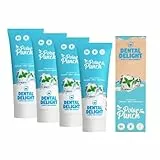 DENTAL DELIGHT Polar Punch Zahnpasta - Verbesserte Formulierung, Vegane Zahnpasta mit Geschmack, Zahncreme (Frische Minze, 4er Pack)