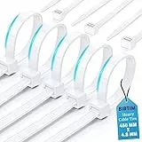 BIBTIM Kabelbinder, 450 x 4.8mm, 100er-Pack, Premium-Nylon-Reißverschlussbinder, Mehrzweck-Kunststoffbinder, sicherer Selbstverriegelungsmechanismus, für Haus, Garten, Büro und DIY