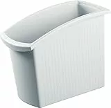 HAN Papierkorb MONDO, schlanker Mülleimer mit 18 Liter Fassungsvermögen, Abfalleimer ideal für unter den Schreibtisch im Büro, 1840-11, lichtgrau