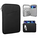 TiMOVO 9-11' Tablet-Hülle für iPad 11 Zoll A16 2025, iPad 10. Gen. 10.9'/10.2', i Pad Air 11 Zoll/Air 5/4. Gen. 10.9', Galaxy Tab A9+/A9 Plus 11' , Schutztasche mit Tasche, Schwarz