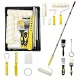 Farbwannen-Set, 17-teilig, Farbroller-Set, Farbroller 9 Zoll, kleine Farbrolle, Farbrollenwanne, 4-Zoll-Farbrolle, Farbroller-Set, Farbset für Hausanstrich, Farbrollerhüllen