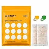 wisedry Silica Gel Beutel Trockenmittel regenerierbar mit Orangenperlen indikator für 3D Drucker Filament Trockner, Elektronik, Schmuck 50g 6Stk