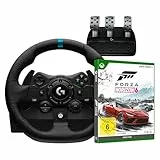 Logitech G G923 Rennlenkrad und Pedale + Forza Horizon 6 (Disc) für Xbox Series X - Schwarz