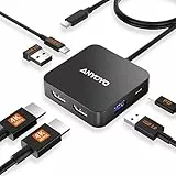 Docking Station 2 Monitore, Dual 4K 60Hz HDMI Adapter, USB C Hub Dual 4K HDMI, USB C Daten, 100W PD, USB 3.0, USBC Docking Station für MacBook Air/Pro/Dell/HP/Surface/Lenovo