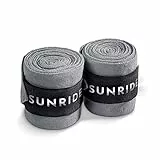 Sunride Bandagen für Pferde, stabilisieren Sehnen und Bänder - atmungsaktiv, temperaturausgleichend (2er Set, grau)