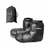 doorslay Daunensocken für Herren Damen, Outdoor Camping Hausschuhe Warme Socken, Daunenschuhe, Winter Ente Daunen Socken für Schlafsack Indoor Warme Daunenstiefel