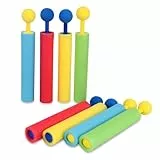 XEPWOLU Wasserpistole Kinder, 6 Stück Wasserspritze, Wasserpistol Schaumstoff, Wasserspritzpistole, Wasserspielzeug Kinder