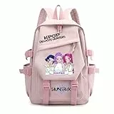 Mengmiao KPOP De-Mon H-Hunters Rucksack Huntrix – Wasserdichter Anime Saja Boys Schulrucksack Huntrix Jungen & Mädchen, Unisex Tasche für Schule, Freizeit & Reisen, Gepolstert, Trendiges K-Pop Design