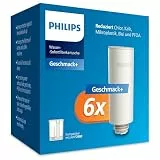 Philips Water Ersatzfilter für Wasserdispenser mit gefiltertem Wasser auf Knopfdruck – 6er-Pack, Geschmack+ Filter verbessert den Geschmack und reduziert Verunreinigungen, BPA-frei