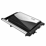 Cecotec Elektrogrill Rock'nGrill 1500 Rapid. 750 W, RockStone-Steinverkleidung, höhenverstellbare Deckplatte, Fettwanne, umweltfreundliche Verkleidung