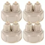 ULTECHNOVO 4 Stück DIY Reaktor CO2 Flaschenverschluss Multifunktions-Co2-Kappe DIY Co2 Zubehör Mehrzweck-Werkzeug Sole Garnelen Bruterie Kit Regler Aquarium ABS Engineering Kunststoff Material