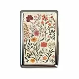 Vintage Vielseitiges Zigarettenetui/Kartenhalter, Metall-Zigarettenetuis, Vintage Metall-Zigarettenetuis/Stumpfe Hüllen/Geldbörsen(Flower)