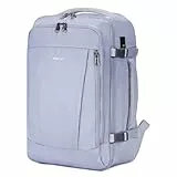 ECOHUB Rucksack 40x20x25 Ryanair Handgepäck 13 Taschen Reiserucksack Flugzeug Carry-ons Wasserdichter Rucksack Damen Klein PET-Recycelte Umweltfreundliche 20L, Patentiert(Hellgrau)