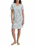 CALIDA Flower Nights Kurzarm-Nachthemd Damen, aus 100% Baumwolle, pflegeleicht