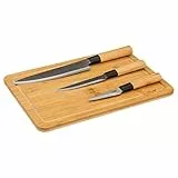 5 five simply smart 5five - schneidebrett und messer black bamboo (schwarzer bambus)