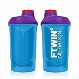 FTWIN® Nutrition Shaker | Für Gamer und E-Sportler | 600 ml mit Messskalierung und Sieb | Perfekt für lange und intensive Gaming-Sessions | Auslaufsicher | BPA- und DEHP-frei (Funky Soul)