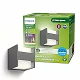Philips Arbour LED Outdoor ultra effiziente Wandleuchte, 2-flammig/up-down, wetterfeste Außenleuchte mit warmweißem Licht, energiesparende LED Beleuchtung, anthrazit, Einzelpack