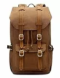 EverVanz Großer Rucksack aus Segeltuch, für Arbeit, Reisen oder Schule, für einen Laptop von 38,1 cm (15 Zoll), braun, L, Praktisch