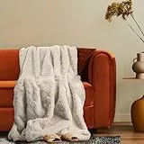 Paco Home Deko Wohnzimmer Decke Kuscheldecke Tagesdecke Waschbar Boho Aesthetic Sofadecke Schlafzimmer Modern Flauschig Waschbar, Farbe:Creme, Größe:150x200cm