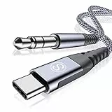 sweguard USB C Aux Kabel 1.2M,USB Type C auf 3.5mm Klinke Audio Aux Kabel für i Phone 17 16 15 Pro/Max/Plus,Samsung S26/S25/S24/S23/S22/21/20 Ultra,Huawei,iPad,Pixel,Xiaomi,Auto-Lautsprecher,Kopfhörer