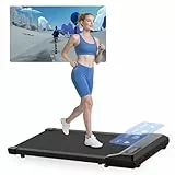 Raceable Walking Pad leise, Lacuffy Laufband für Zuhause Max 136 kg mit LCD-Anzeige und APP, Laufband Schreibtisch mit Training Couses und AI Traininging