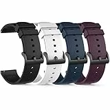 RuenTech Uhrenarmband Kompatibel für Tisoutec/Poounur/Nerunsa/Sudugo/Cuteluding/AKUMAKA Smartwatch armband 1.85 Zoll, 22mm Ersatz-Silikonarmband für P66 Zubehör (4er Pack A)