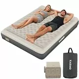 KASIMO TPU Luftmatratze selbstaufblasend, Luftbett 2 Personen, Gästebett mit integrierter Elektrischer Pumpe, aufblasbare matratze mit Kissen, luftmatratze 190x150x22cm für Gäste zu Hause und Camping