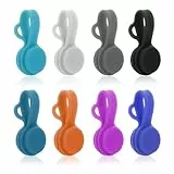Lusofie 8 Stück Magnetische Kabelbinder aus Silikon Kabelclip Organizer Wiederverwendbare Magnetische Kabelbinder USB Kabelmanager für Büro Schule Zuhause Cable Organizer