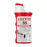 LOCTITE 55, Gewindedichtfaden für schnelle Dichtung, Gewindedichtung für Rohrgewinde und Anschlussstücke, für Gewinde aus Metall und Kunststoff, 1x160m