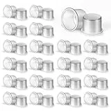 Gucass 40 Stück Kerzenhalter Stabkerze, Stabkerzenhalter Metall Kerzenhalter Silber Kerzentülle Klein für Kerzeneinsatz, Tafelkerzen, Baumkerzen, Kerzenleuchter, Teelichter, Ø 22mm